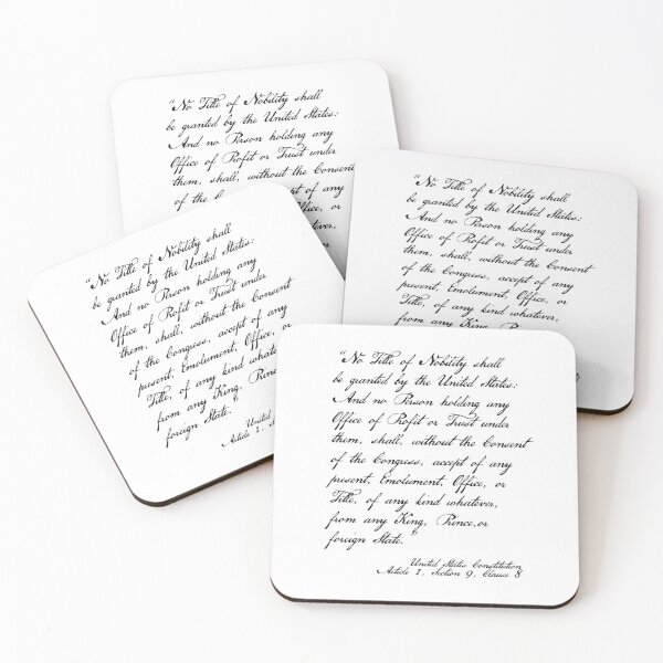 Item preview, Emoluments Clause (black on white) designed and sold by Thelittlelord.