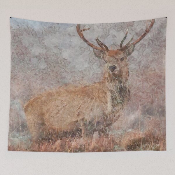 Item preview, Majestic Stag Watercolor Wildlife Art designed and sold by taiche.