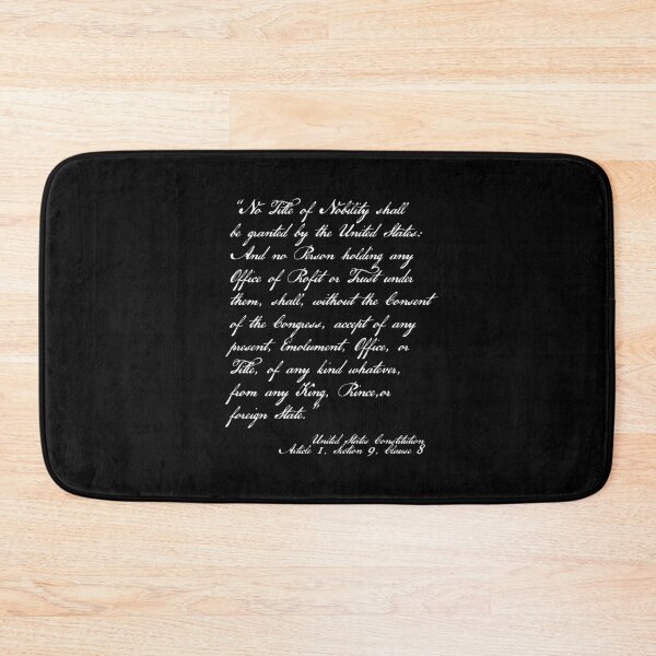 Item preview, Emoluments Clause (white on black) designed and sold by Thelittlelord.