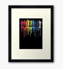 Rainbow Zombie Shuffle: Version One Framed Print
