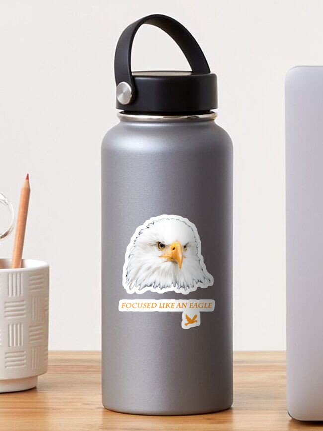 Thumbnail 1 von 3, Sticker, Geschenkidee Weißkopfseeadler fokussiert wie ein Adler designt und verkauft von Igelchen.