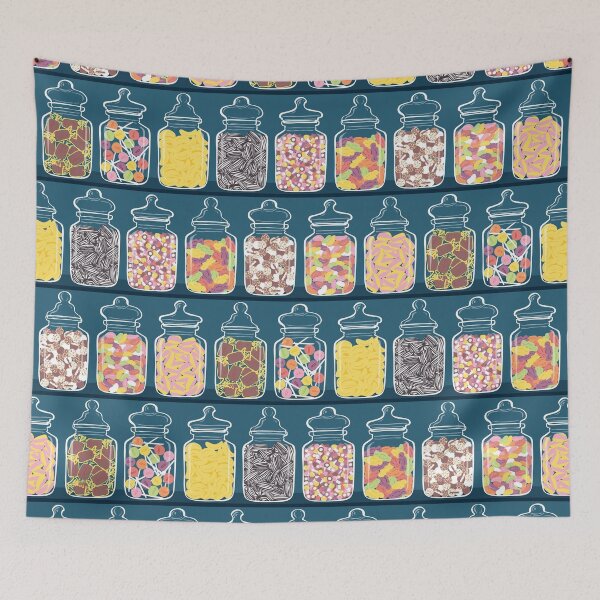 Item preview, Sweet Shop Candy Jars Pattern designed and sold by rocketandindigo.