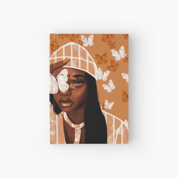 Faded, orange and white butterfly, portrait Hardcover Journal