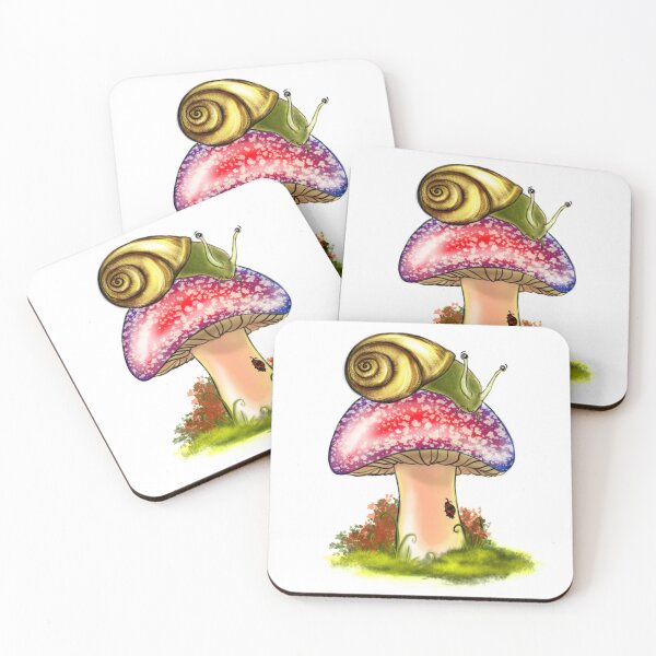 Item preview, Snail chillin on a mushroom. designed and sold by theerraticmind.