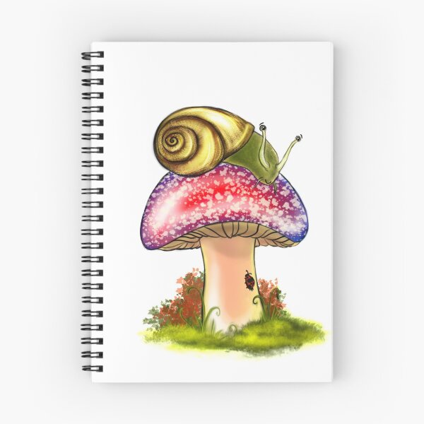 Item preview, Snail chillin on a mushroom. designed and sold by theerraticmind.
