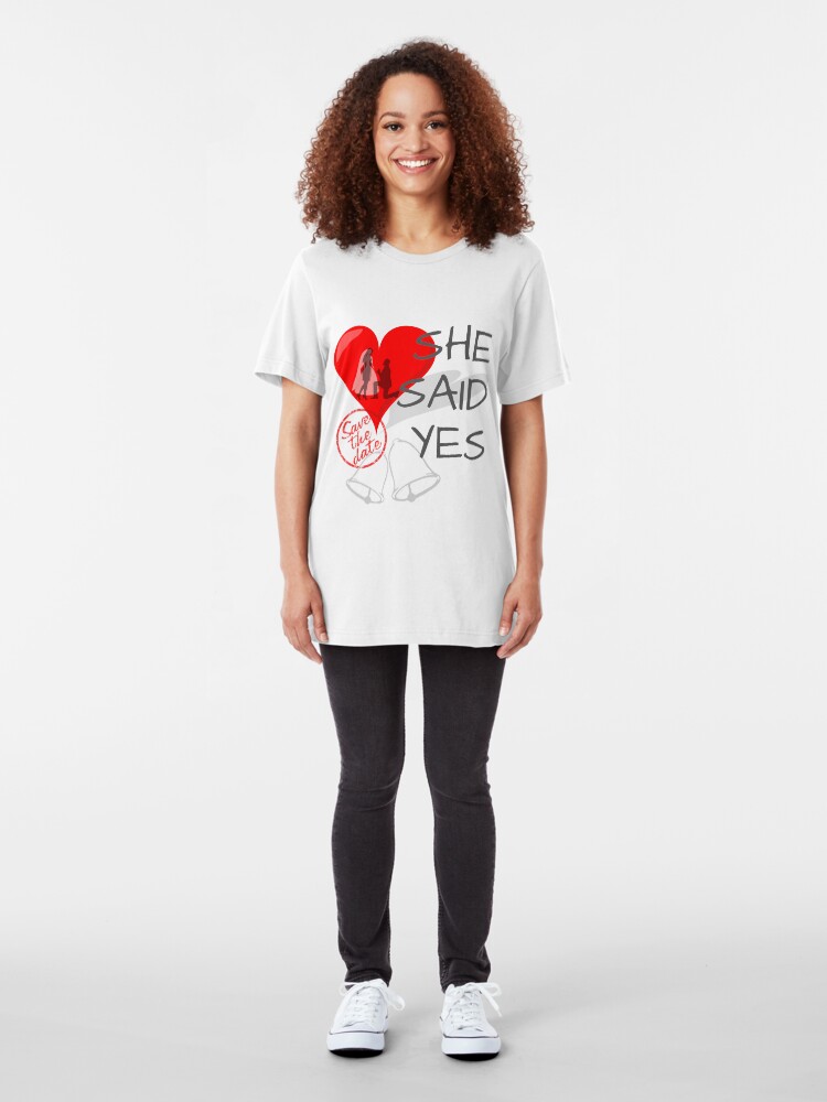 Alternative Ansicht von She said Yes Slim Fit T-Shirt