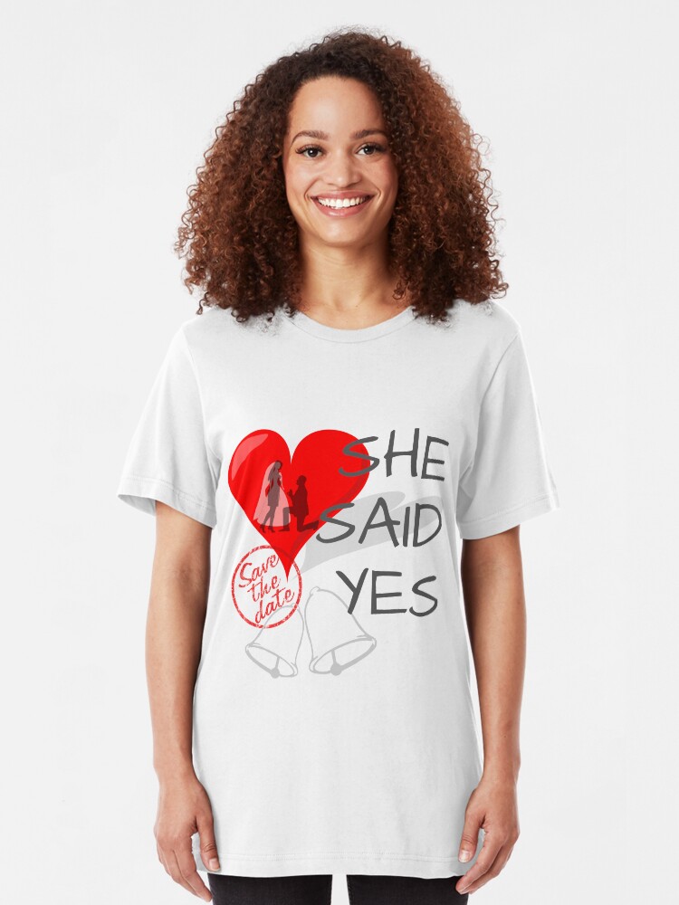 Alternative Ansicht von She said Yes Slim Fit T-Shirt