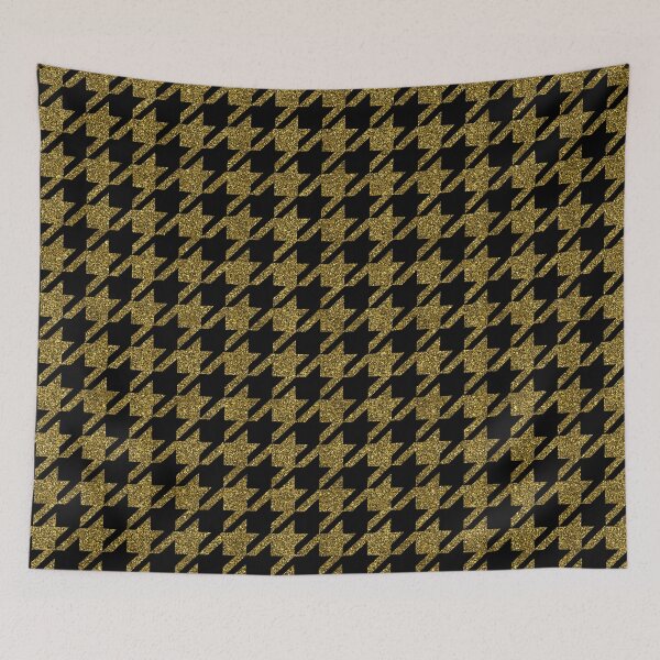 Item preview, golden metallic houndstooth pattern | luxury style designed and sold by AliensRich.