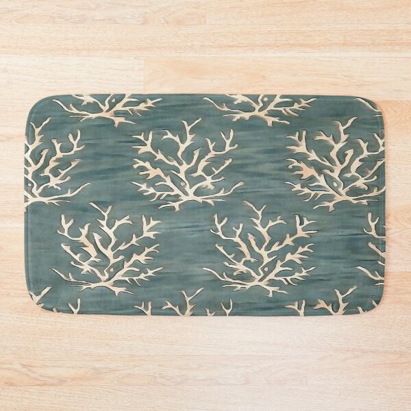 Item preview, Abstract Antlers Pattern on Teal Blue designed and sold by taiche.