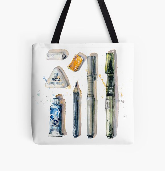 Watercolor sketching tools All Over Print Tote Bag