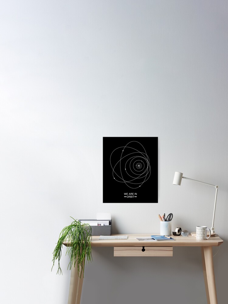 Minimalist Orbit Square Poster Print