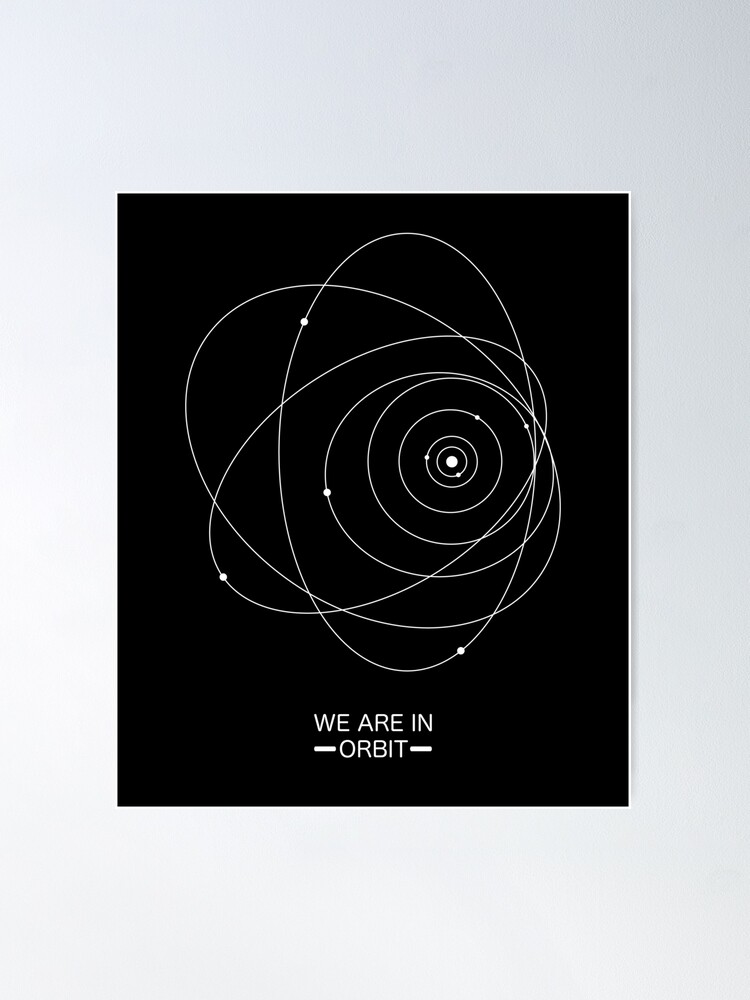 Minimalist Orbit Square Poster Print