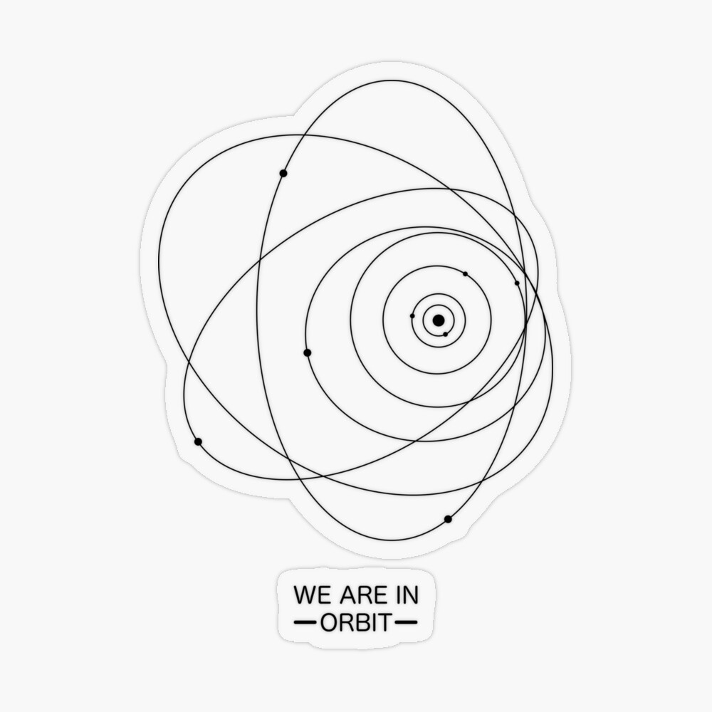 Minimalist Orbit Square Poster Print