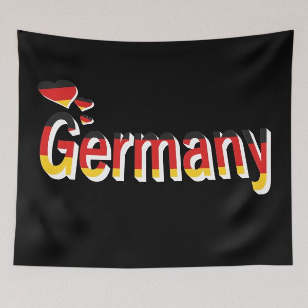 Item preview, Lettering Germany, flag pattern German, heart Germany, cool Germany shirts designed and sold by Kirei-Lily.