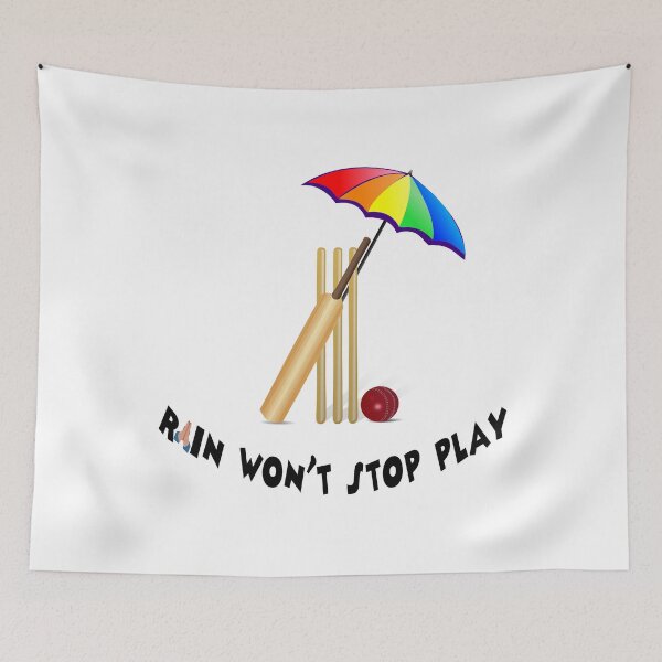 Item preview,  Rain Won't Stop Play Cricket Lovers Funny Message Gift Ideas designed and sold by mygiftideas.