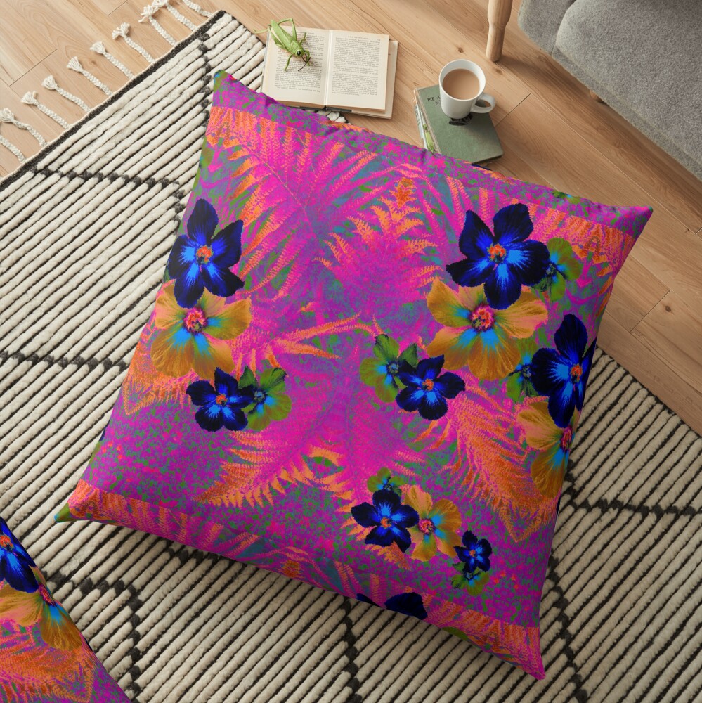 Pink Jungle Floor Pillow