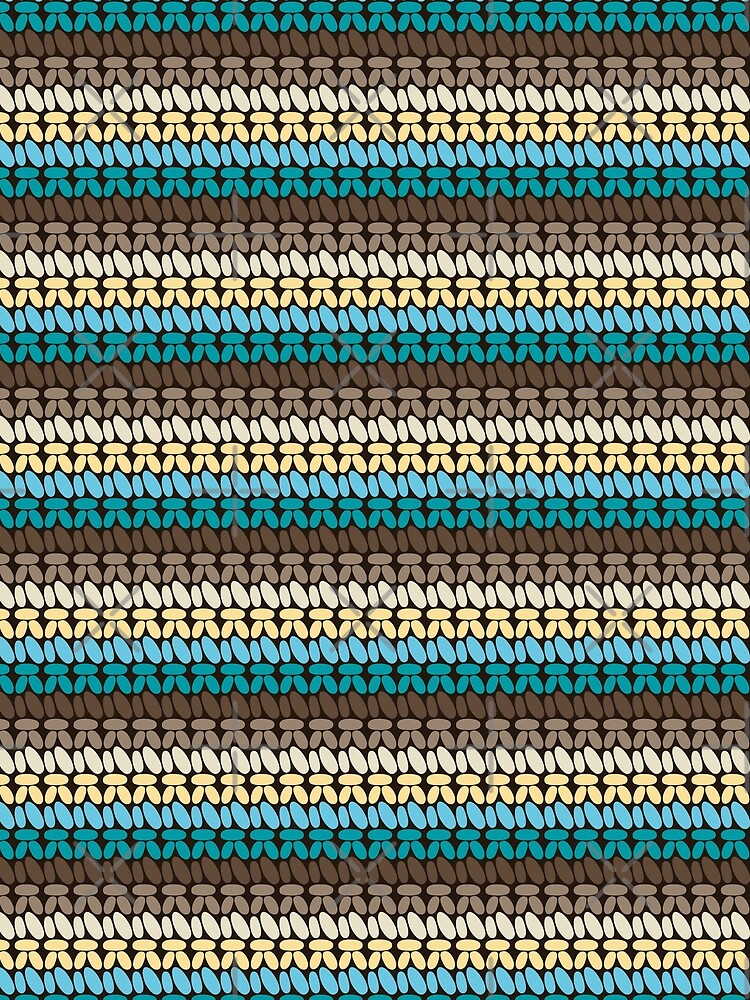 Pseudo crochet pattern with beach and ocean colors by nobelbunt