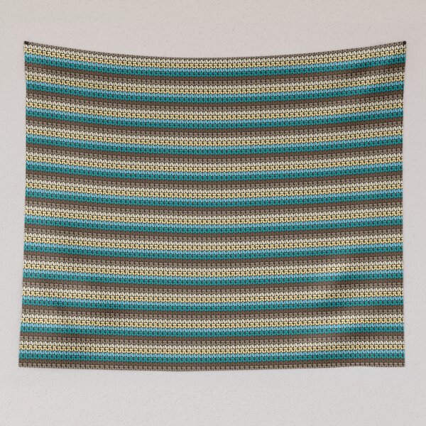 Item preview, Pseudo crochet pattern with beach and ocean colors designed and sold by Marlene Wagenhofer.