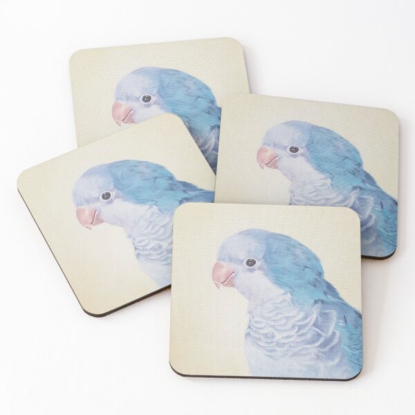 Item preview, Blue Quaker - pet bird portrait painting designed and sold by Emily Bickell.