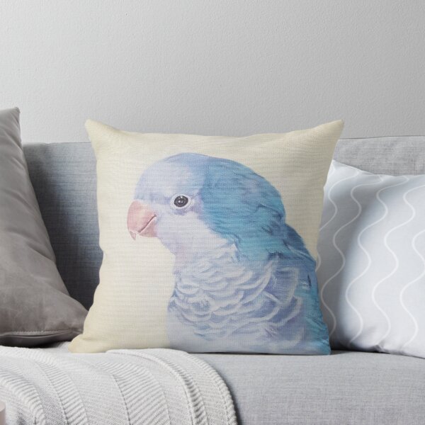 Item preview, Blue Quaker - pet bird portrait painting designed and sold by Emily Bickell.
