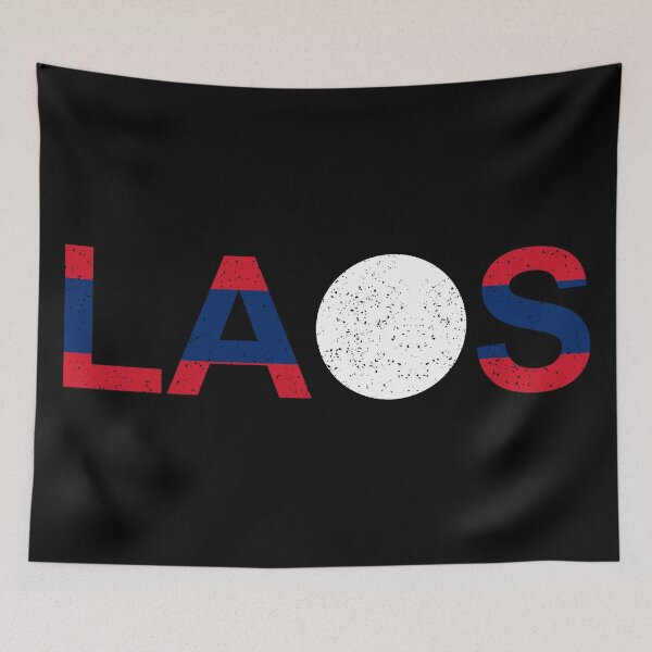Item preview, Laos Flag designed and sold by crizzinho.