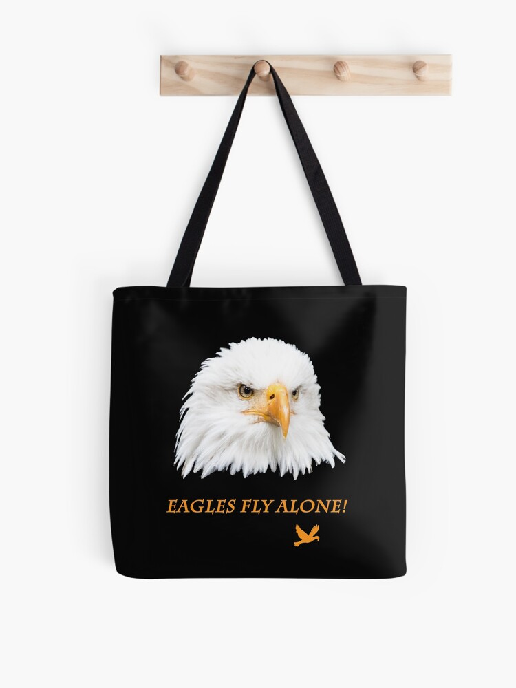 Thumbnail 1 von 2, Stofftasche, Geschenkidee Weißkopfseeadler eagles fly alone designt und verkauft von Igelchen.