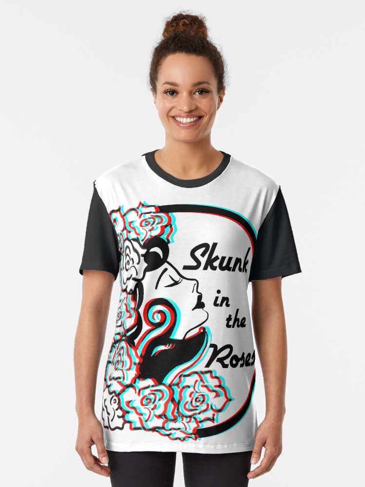 Alternate view of Skunk in the Roses Graphic T-Shirt