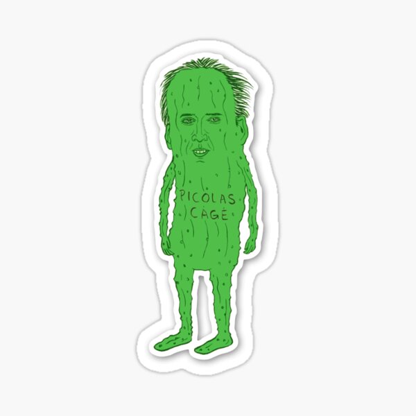 Green Picolas Cage Sticker