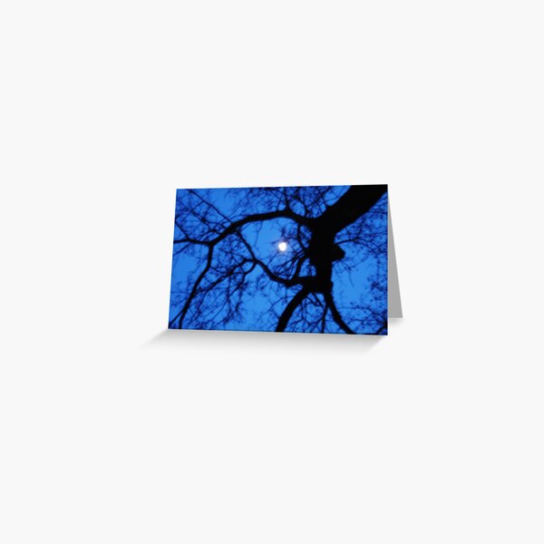 He watches us like the moon Greeting Card