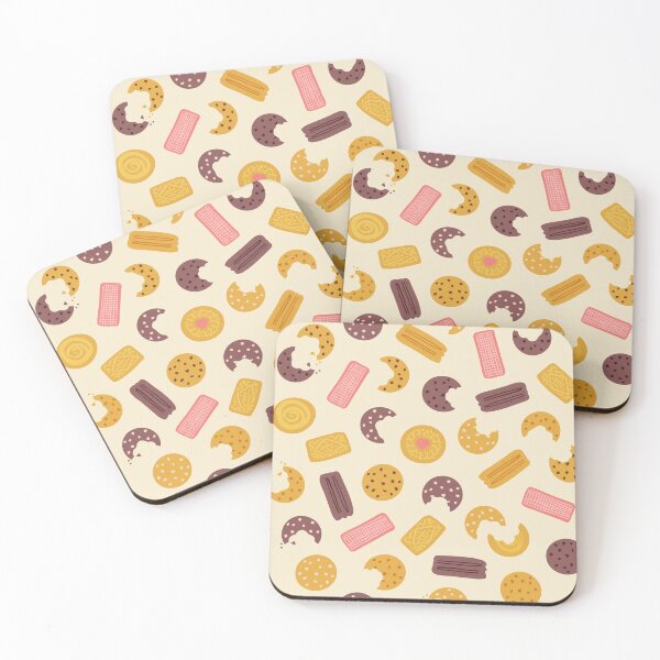 Item preview, Biscuits And Cookies Pattern on Cream designed and sold by rocketandindigo.