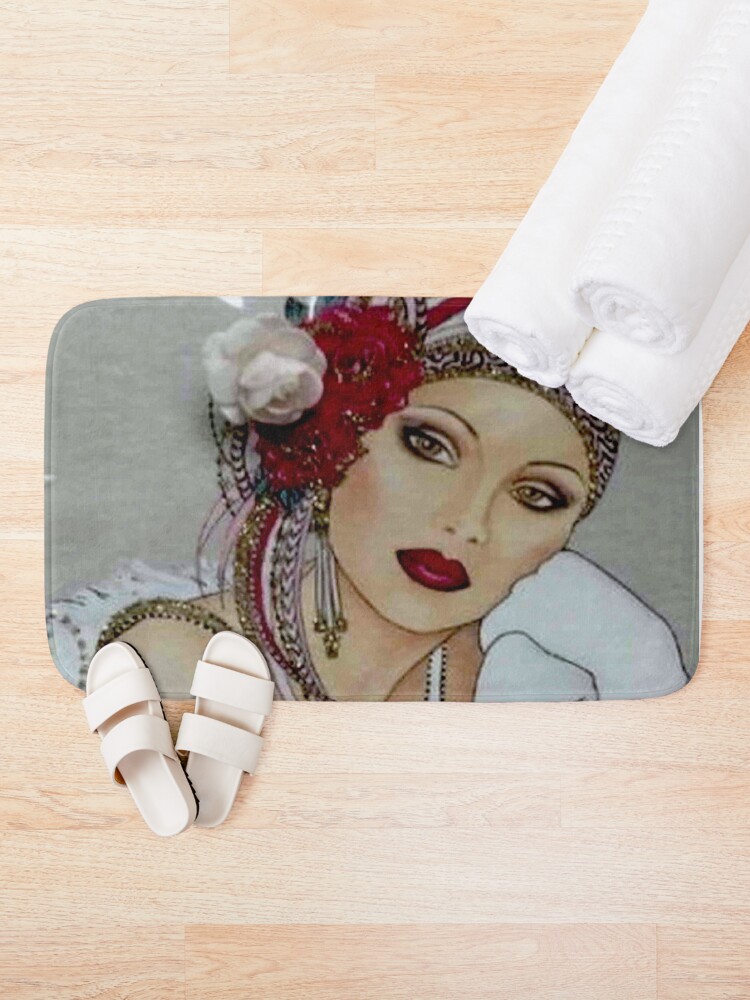 Alternate view of FLAPPER WORLD : Vintage 1929 Fashion Magazine Advertising Print Bath Mat