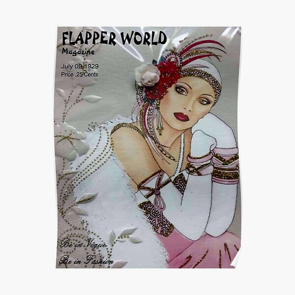 FLAPPER WORLD : Vintage 1929 Fashion Magazine Advertising Print Poster