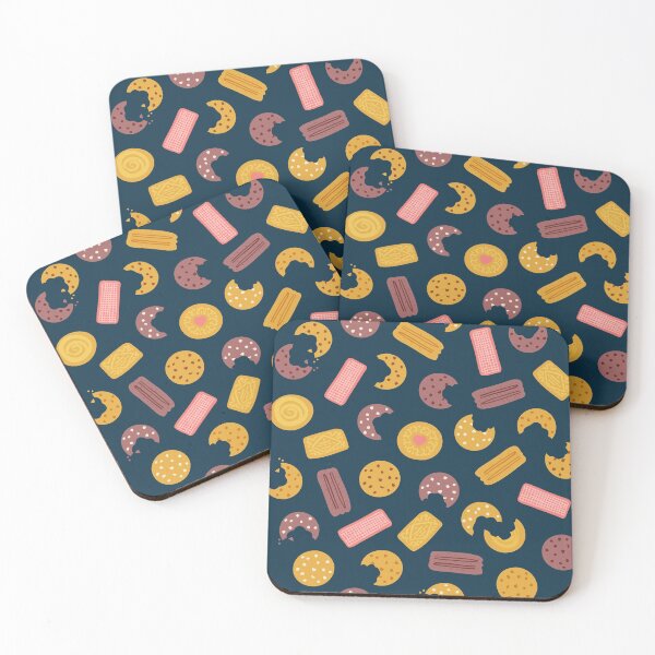 Item preview, Biscuits And Cookies Pattern on Dark designed and sold by rocketandindigo.