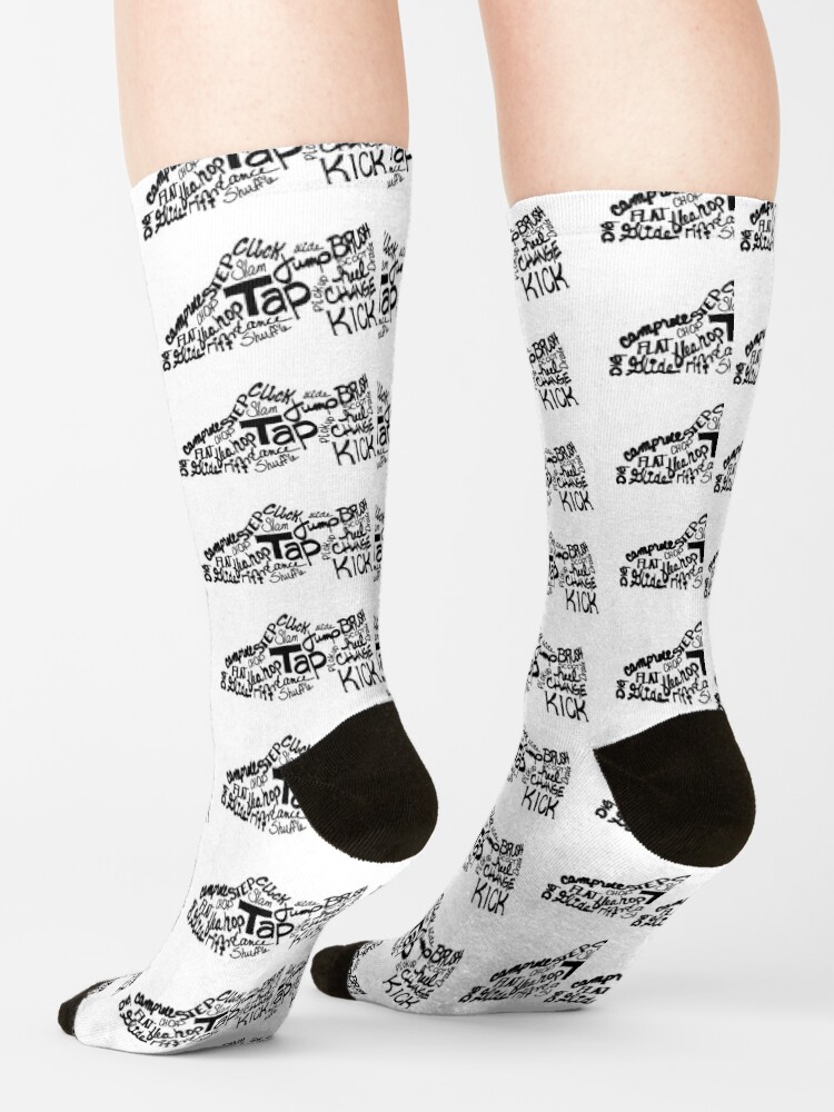 Tap Dance Shoe Filled with Tap Terms Socks for Sale by Tara Barnaba