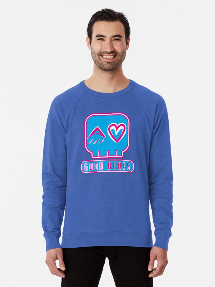 Good Bones 3 Aqua Pink Lightweight Sweatshirt By Therealityeater