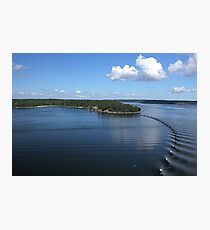 Wash behind cruise liner Photographic Print