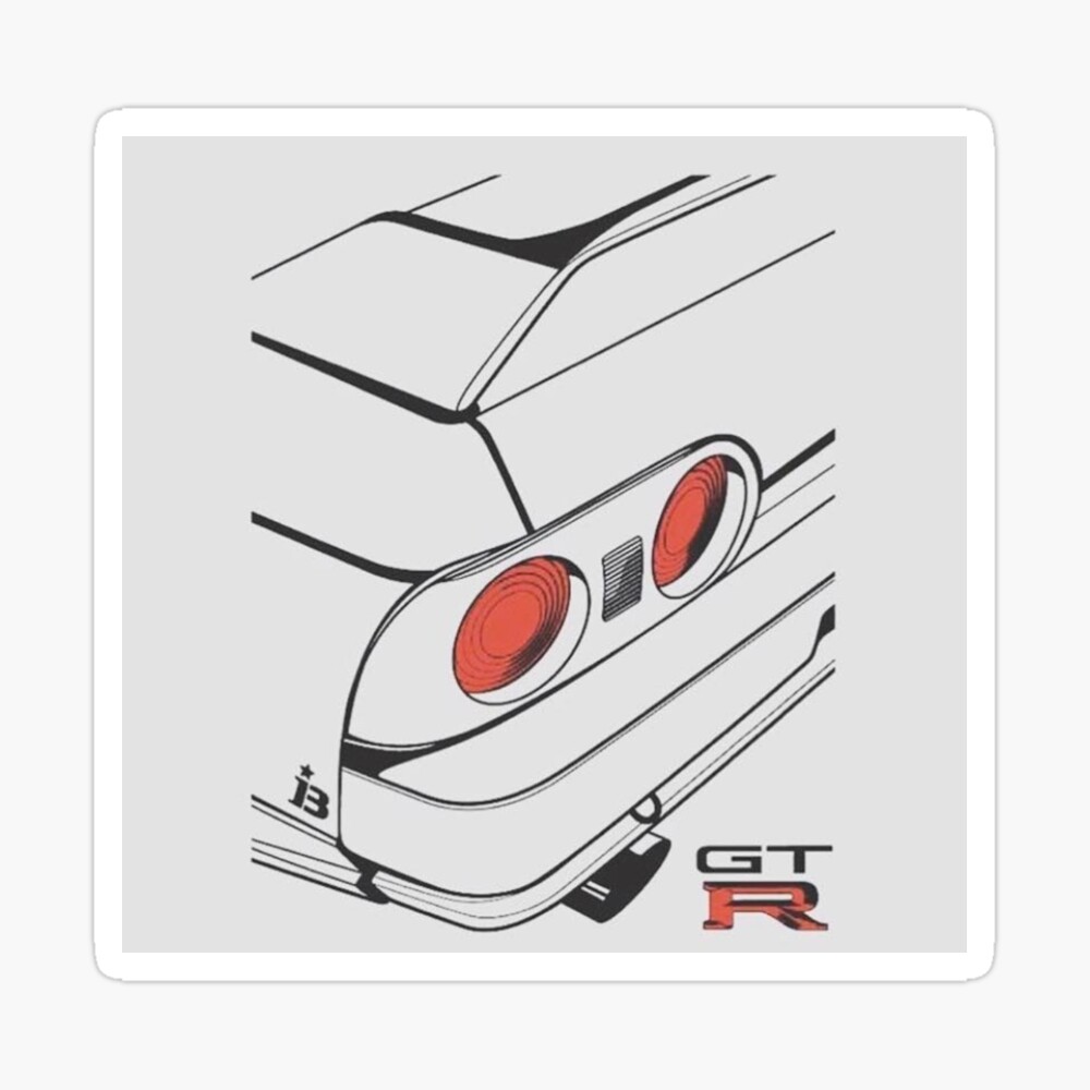 Skyline R32 Gtr Art Board Print By Bloodmoonracing Redbubble