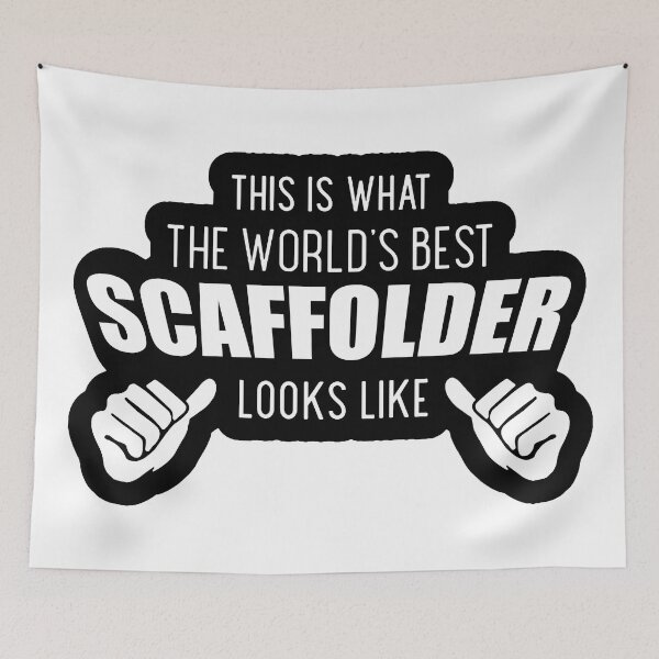 Item preview, World Best Scaffolder; designed and sold by StickerApe.