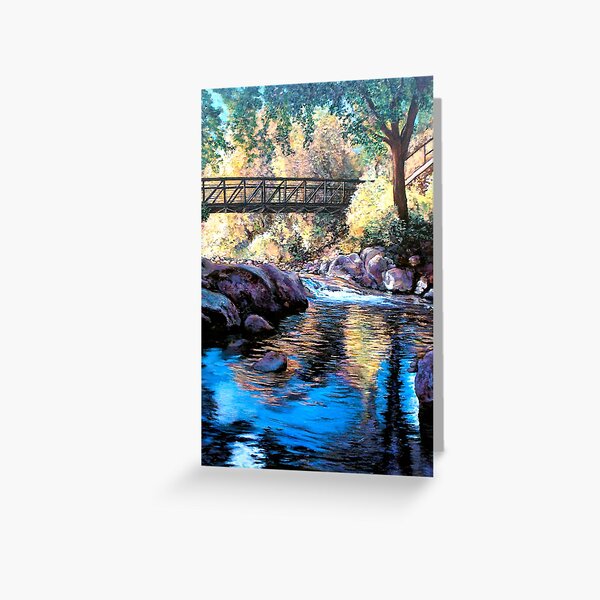 Boulder Creek Bridge - Late Afternoon Greeting Card
