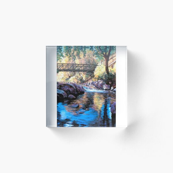 Boulder Creek Bridge - Late Afternoon Acrylic Block