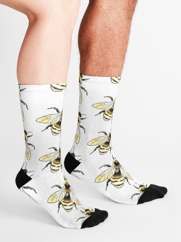 "FUZZY BEE" Socks by JaymeTattoos Redbubble