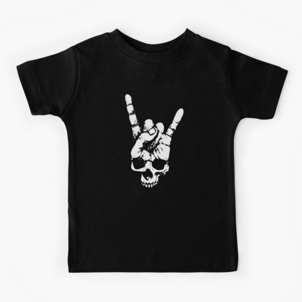 Artikel-Vorschau von heavy metal totenkopf mit teufelshörner hand, designt und verkauft von TShirtsByMs.