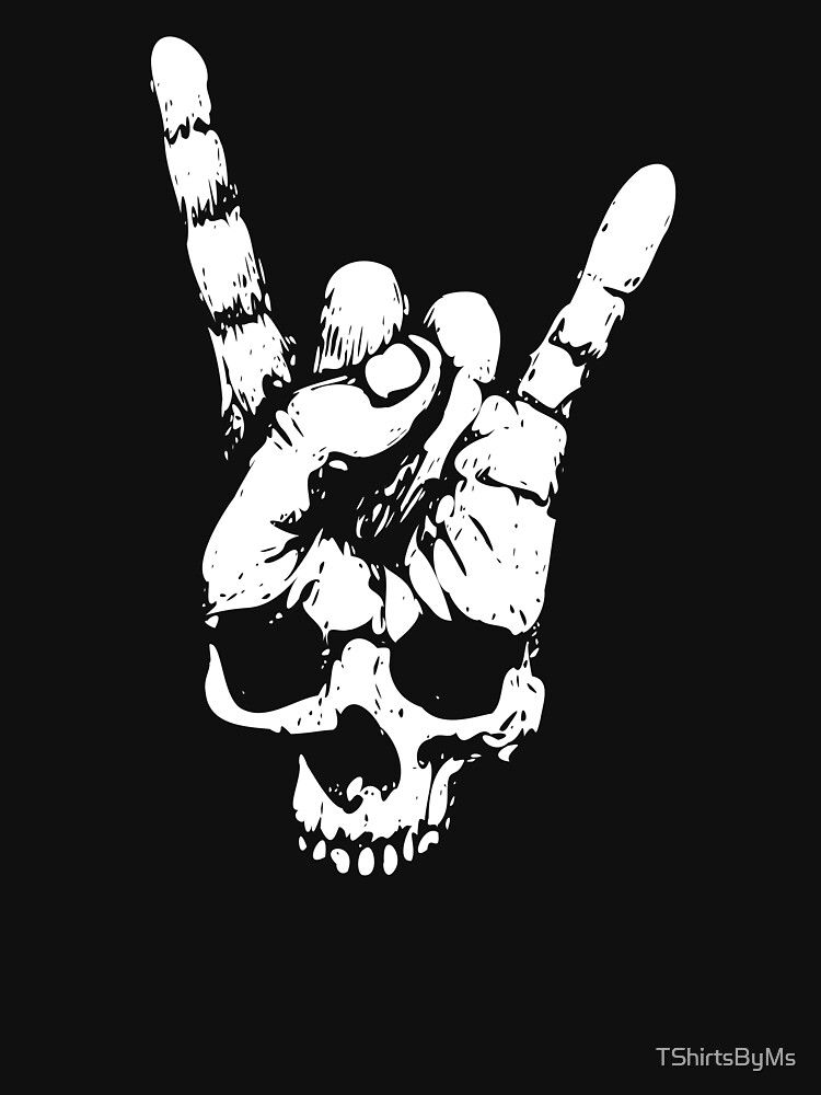 Skull Hoodie, Grunge Skull, Back Skull Design, Rock on Skull Hands, Never  fit in