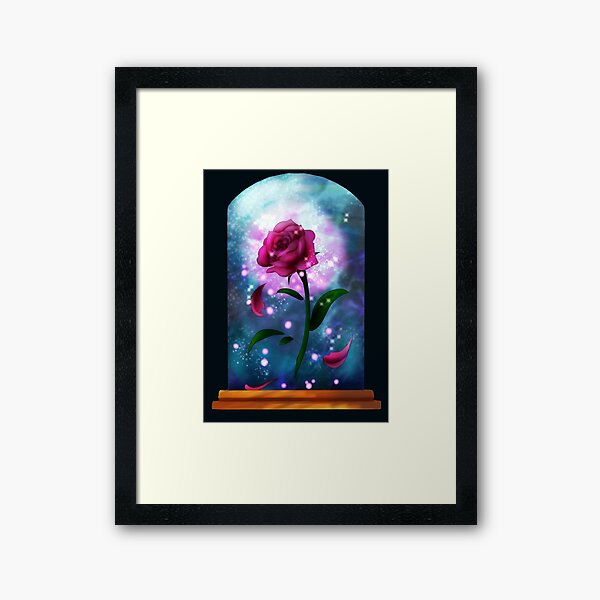 Beauty And The Beast Rose Wall Art Redbubble