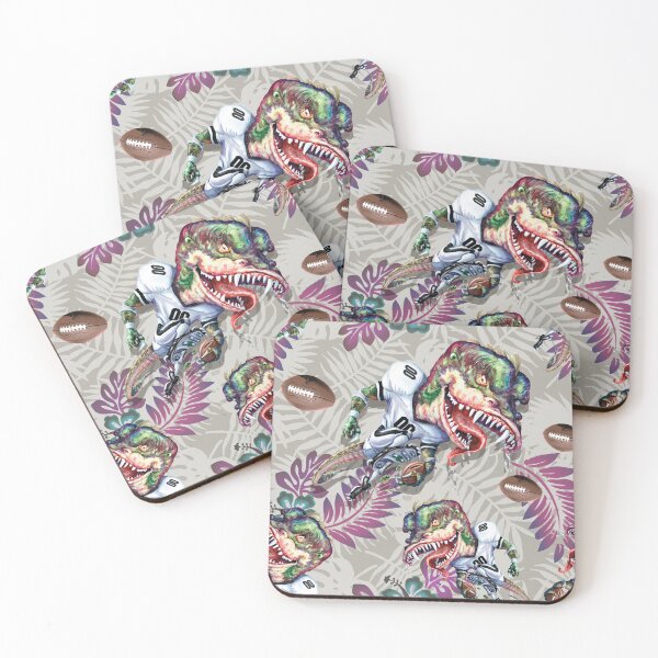 Item preview, T Rex Football Hawaiian Floral Pattern LT designed and sold by MudgeStudios.