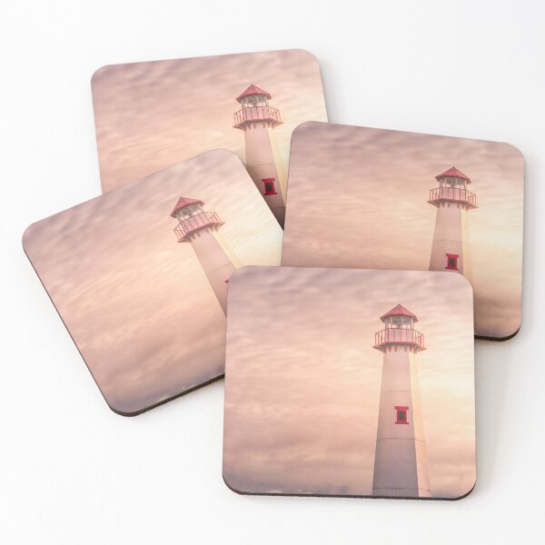 Item preview, Golden hour with sun rays shot of Wawatam lighthouse at the harbor of St. Ignace, Michigan in the St designed and sold by rodgimenez.