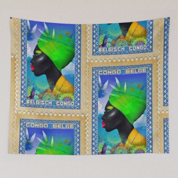 Item preview, Vintage postmark stamp from the Congo designed and sold by Peace,Love & Art.