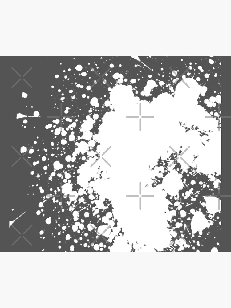 Gray and White Paint Splatter by speckled