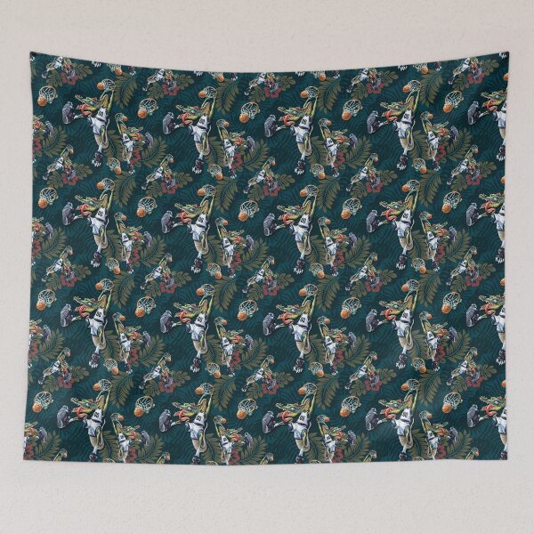 Item preview,  Dinosaur Basketball Hawaiian Floral Pattern DK designed and sold by MudgeStudios.