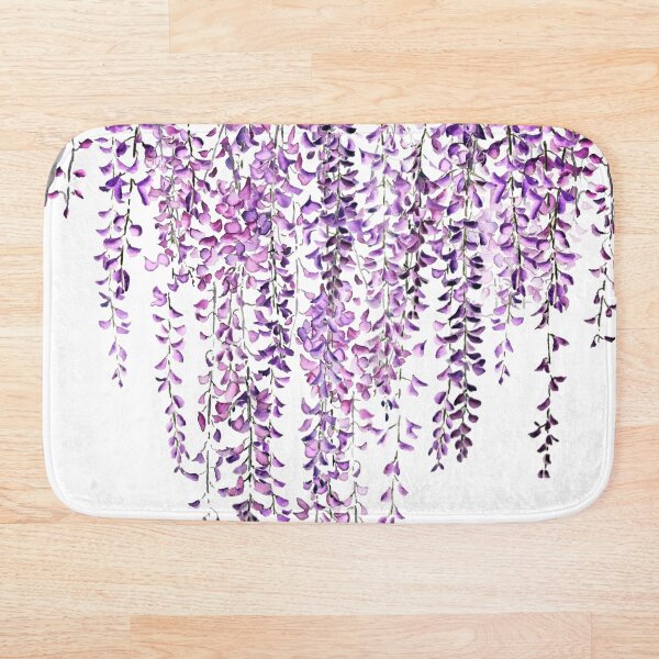 purple wisteria in bloom Bath Mat